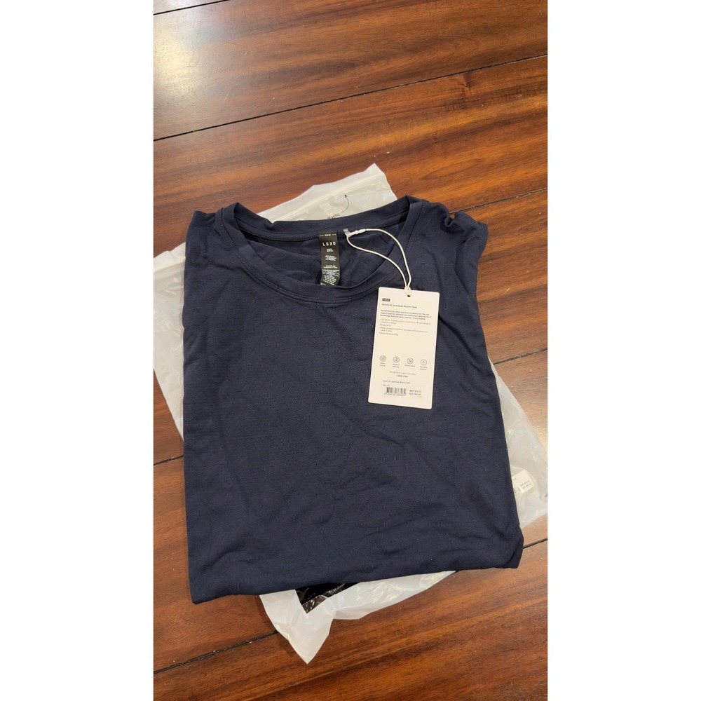 LSKD AeroFLX+ Seamless Muscle Tank Navy 2XL Mens Training Gym New NWT - Picture 7 of 16